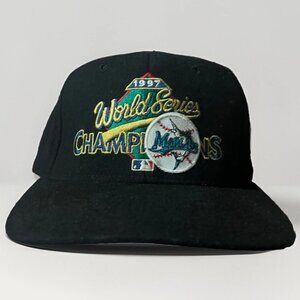 Vintage 1997 Marlins World Series Championship Baseball Hat One Size Fits All